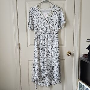 Sienna Sky White and Blue Flutter Sleeve Sundress